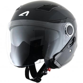 Astone Helmets fibra, Casco Jet, color Matt Negro, talla M