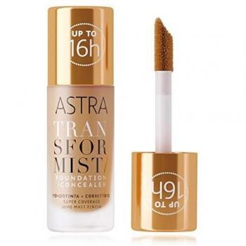 Astra Transformist Foundation + Concealer 01 Alabaster Base + Corrector Maquillaje De Larga Duración Tono 001n Alabaster 18 Ml