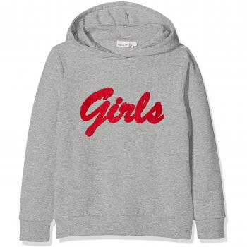 NAME IT Nkfluna LS BRU Hood Sweat Box, Capucha para Niñas, Gris