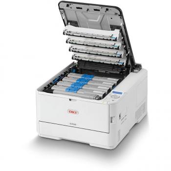 OKI C332DN - Impresora con tecnología laser LED, color blanco