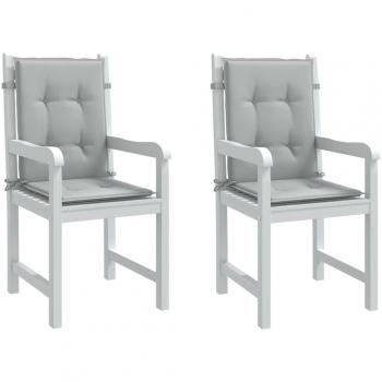 Cojines para silla respaldo bajo 4 piezas Mélange gris 100x50x4 cm