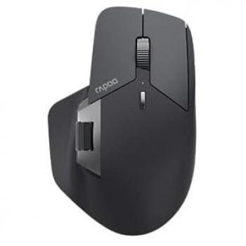Ratón Inalámbrico Rapoo MT760MW - Multi-modo, 2.4 GHz y Bluetooth, 4000 DPI, 10 Botones Programables, Carga Inalámbrica, Color Gris Oscuro