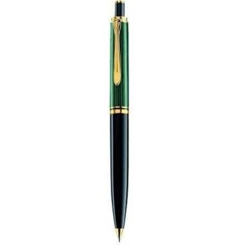 Pelikan K400 Bolígrafo Souverän con detalles dorados, verde y negro