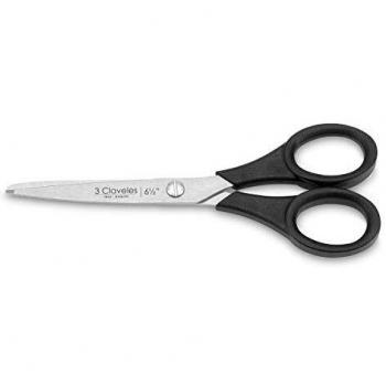 Tijera Multiusos 3 Claveles Profesional, Acero al Carbono Inoxidable, Color Negro, 16.5 cm