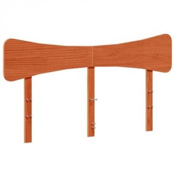 Cabecero de cama madera maciza de pino marrón cera 150 cm