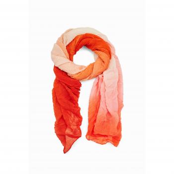 Desigual Women's Scarf, Stylish Synthetic Design, Orange, Size: ONE SIZE