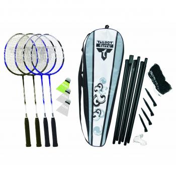 Talbot Torro 449537 Fighter - Kit de bádmington y accesorios, color negro y blanco