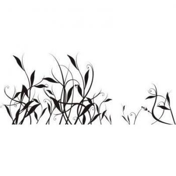 INDIGOS Vinilo Decorativo para Pared W208 caña de bambú Ranke 80x33cm, Negro, 80x8x33 cm