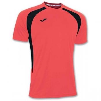 Joma 100014.041 - Camiseta de equipación de manga corta para hombre, color coral flúor / negro, talla XL