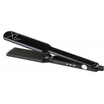 Plancha de Pelo Profesional By AGV XL 45mm Digital Titanio Negra 230ºC con Cepillo