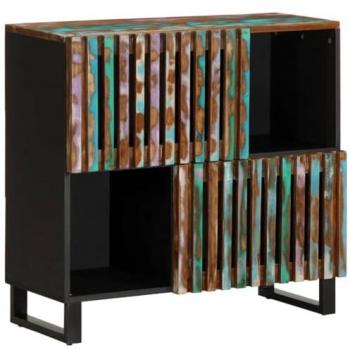 Aparador de madera maciza de acacia 80x34x75 cm, Armario de almacenaje, Mueble aparador, Mueble de almacenaje de Cocina, bufé