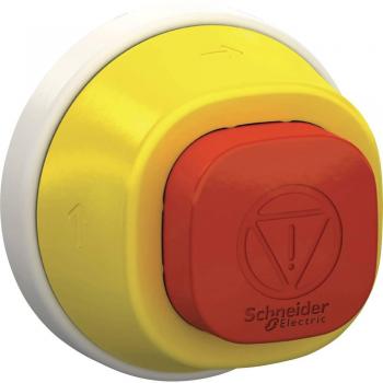 Cabeza de emergencia iluminada Schneider Electric ZB5AS84W3B, serie ZB5, montaje en panel, diámetro de 22mm, con 2 LEDs blanco/rojo