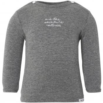 Noppies U Tee ls Puck Text-Camiseta Bebé niños    gris