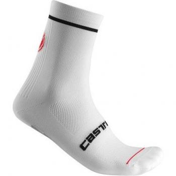 Calcetines de Ciclismo Castelli Entrata 13 Blancos Talla S/M para Hombre