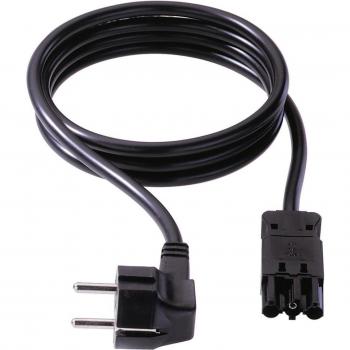Cable de alimentación Bachmann GST18-3, 7 m, con contacto de protección, color negro