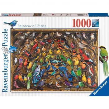 Ravensburger - Puzzle de 1000 piezas Arco Iris de Pájaros para adultos