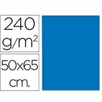 CARTULINA LIDERPAPEL 50X65 CM 240G/M2 AZUL