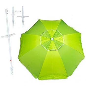 Sombrilla de Acero Tintado 180 cm con Espiral y Manetas - Protección Total UV, 8 Varillas, Calidad Crevicosta