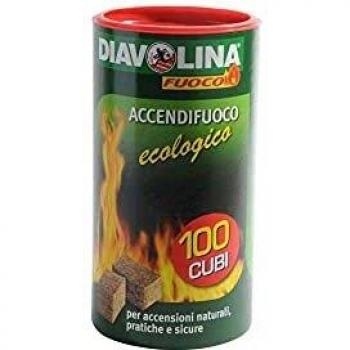 Accendi Fuoco Diavolina Ecologica Caminetti Grill Stufe 100 Cubi