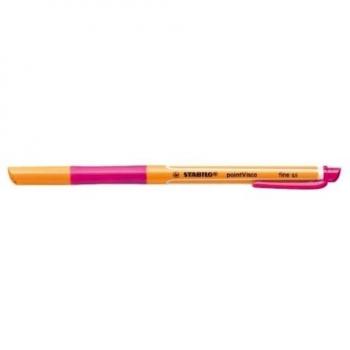 Rollerball tinta gel de baja viscosidad STABILO pointVisco - Caja con 10 unidades - Color rosa