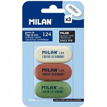 MILAN BMM9203 - Pack de 3 gomas de borrar