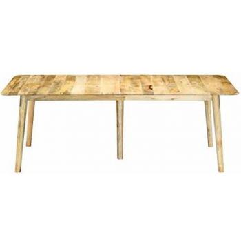 vidaXL Mesa de comedor de madera maciza de mango 220x100x76 cm