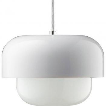 Lámpara colgante Dyberg Larsen Haipot, cúpula Yin, color blanco, diámetro 23 cm