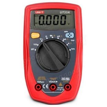 Multímetro Digital UNI-T UT33A+ - Medición de Corriente, Resistencia y Capacitancia