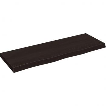 Estante de pared de madera de roble tratada, dimensiones 80x30x(2-4) cm, en colores natural, marrón claro y marrón oscuro, ideal para oficina, estudio y dormitorio