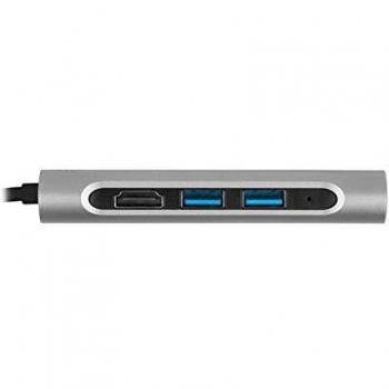 Adaptador NATEC Fowler USB-C A RJ45 GIGABIT 2XUSB 3.0 HDM 4K Lector DE Tarjetas