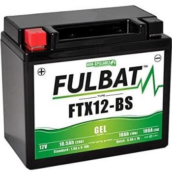 Fulbat - Batería Moto Gel YTX12-BS / FTX12-BS 12V 10Ah