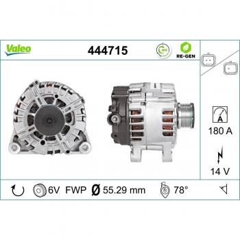 Alternador VALEO 444715 con luz integrada