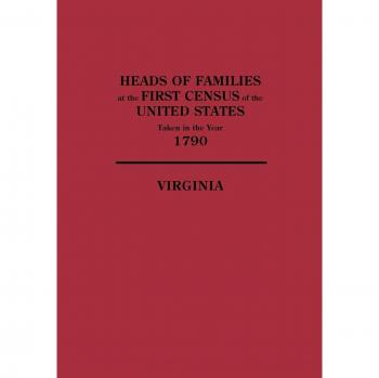 1790 U.S. Census Virginia Family Heads Record