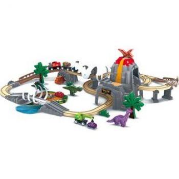 Hape Dino Adventure Toy Train with Light and Sound Function
