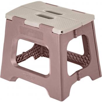 Vigar Taburete Plegable Modelo Compact 27 cm Altura 80% Plástico Reciclado para Cocina Baño Camping Escalón Peldaño