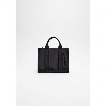Stradivarius Black Fabric Mini Tote Bag OS