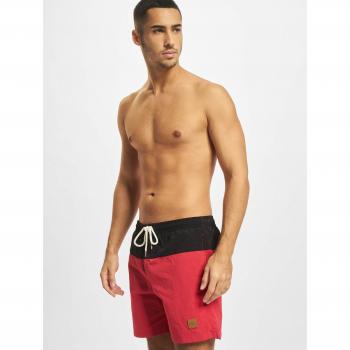 Urban Classics Basic Men's Block Swim Shorts Black/Red