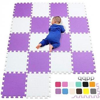 qqpp Alfombra Puzzle para Niños Bebe Infantil - Suelo de Goma EVA Suave. 18 Piezas