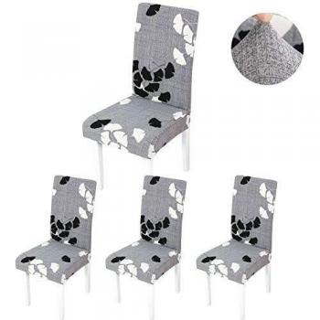 ARNTY Fundas para Sillas de Comedor Elasticas Cocina 4 Piezas,Modern Duradera Fundas Protectores para Sillas de Cocina Elasticas Antimanchas