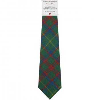 Mens All Wool Tie Woven Scotland - MacKintosh Hunting Ancient Tartan