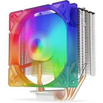 Refrigerador de CPU SilentiumPC Spartan 4 Max Evo ARGB con Ventilador PWM de 120 mm y 3 Heatpipes (TDP 125 W)