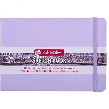 Cuaderno de Bocetos Violet Pastel 140 g/m² 80 Hojas A5 (14,8 x 21 cm)