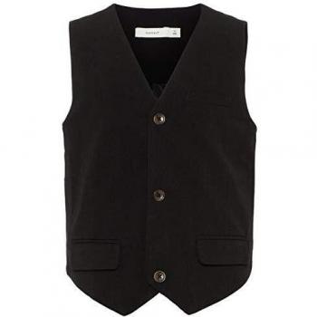 NAME IT Nkmingemann Waistcoat Noos Chaleco, Negro