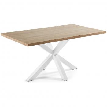 Kavehome Mesa New Argo 160x90, Epoxy Blanco FDM Natural