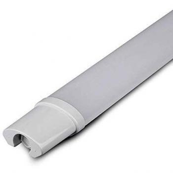 Lámpara LED Samsung 16W 120cm Luz Cálida 3000K y Plafón LED Prismático 36W 120cm Blanco Frío 6400K IP65 Slim