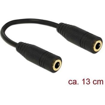 DeLOCK 65896 cable de audio 0,13 m 3,5mm Negro
