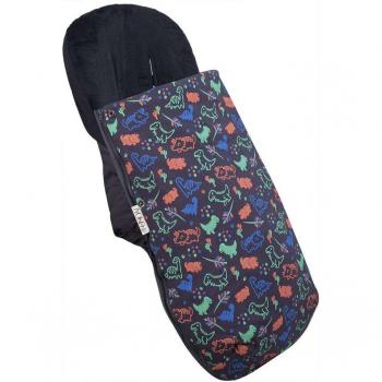 Saco Universal Polar para Cochecito y Silla de Paseo Jyoko - Impermeable y Aislamiento Térmico con forro polar Happy Dino