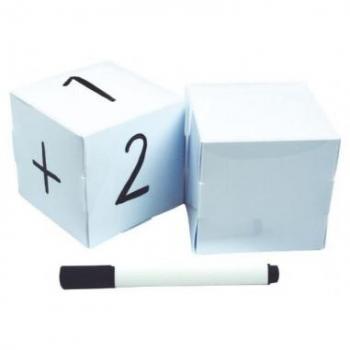 DADOS EN BLANCO + ROTULADOR HENBEA