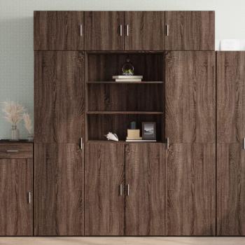 Armario de madera de ingeniería marrón roble 80x42,5x225 cm en conglomerado
