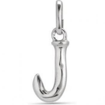 UNO de 50 - Small Alphabet J Pendant in Silver Plated Metal Alloy